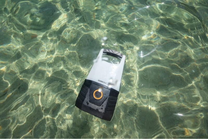 Lantern floating in water